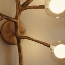 NORDEN-Nordic Wood Branch Glass Bubble Chandelier-ZENDUCE