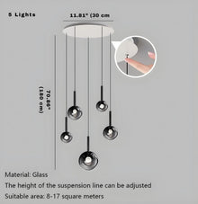 OPHIRA-Orbital Glass Bubble Chandelier-ZENDUCE