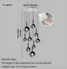 OPHIRA-Orbital Glass Bubble Chandelier-ZENDUCE