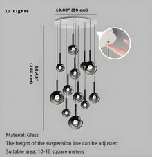 OPHIRA-Orbital Glass Bubble Chandelier-ZENDUCE