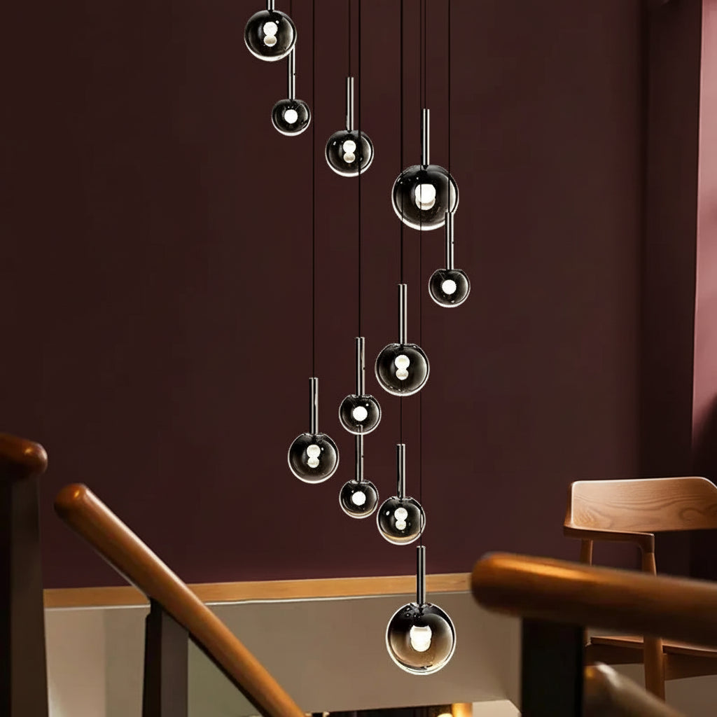 OPHIRA-Orbital Glass Bubble Chandelier-ZENDUCE