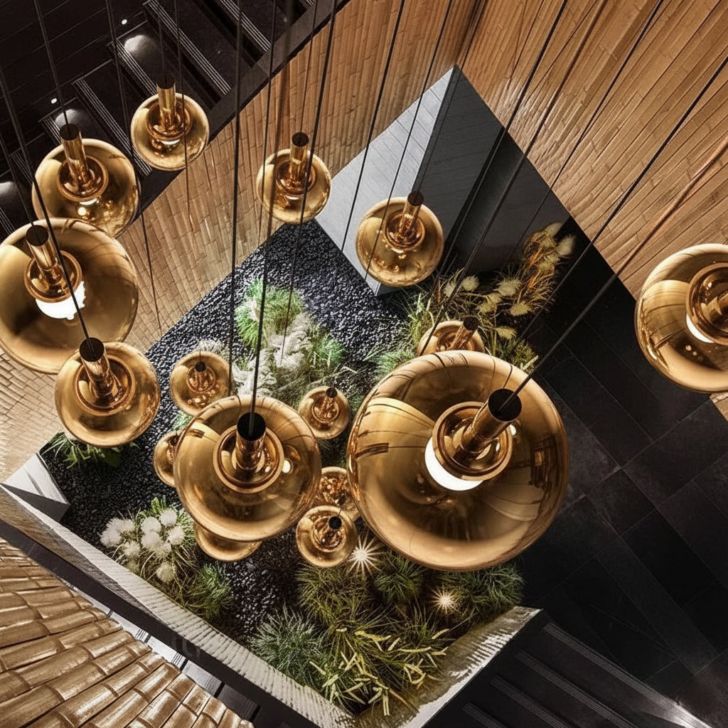 OPHIRA-Orbital Glass Bubble Chandelier-ZENDUCE