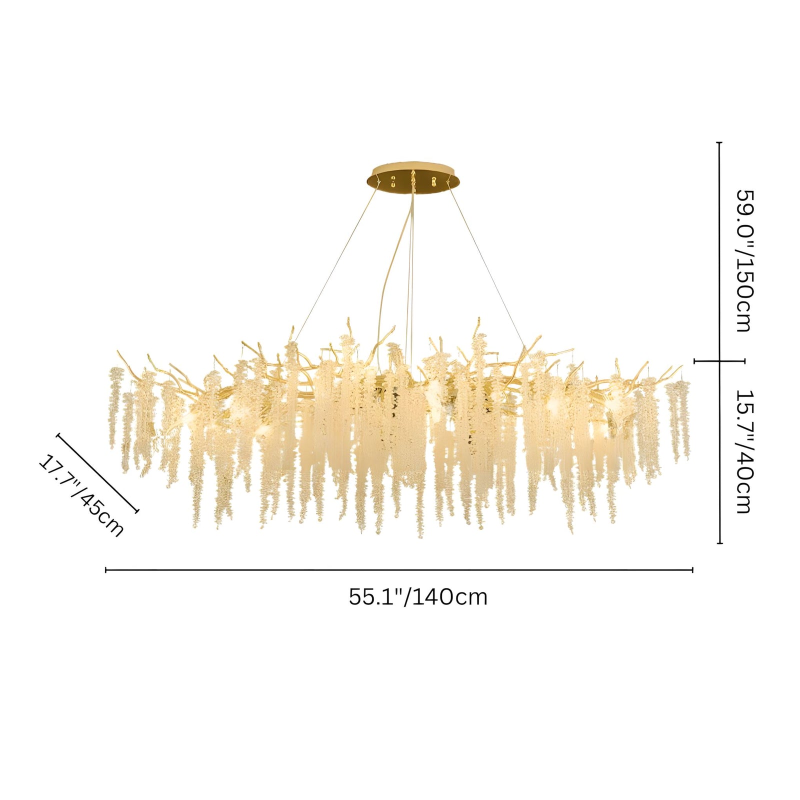 ORCHID - ZENDUCE - Oval / 55.1" / Warm White