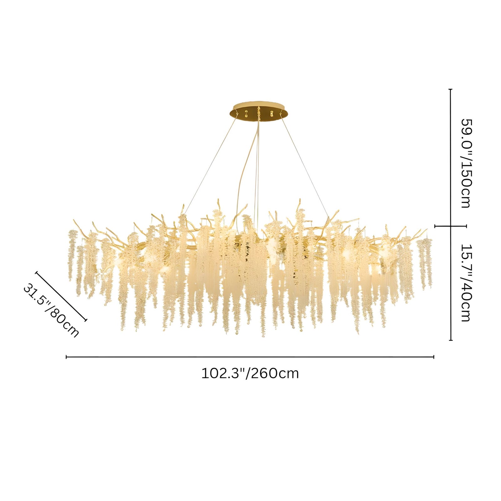 ORCHID - ZENDUCE - Oval / 102.3" / Warm White