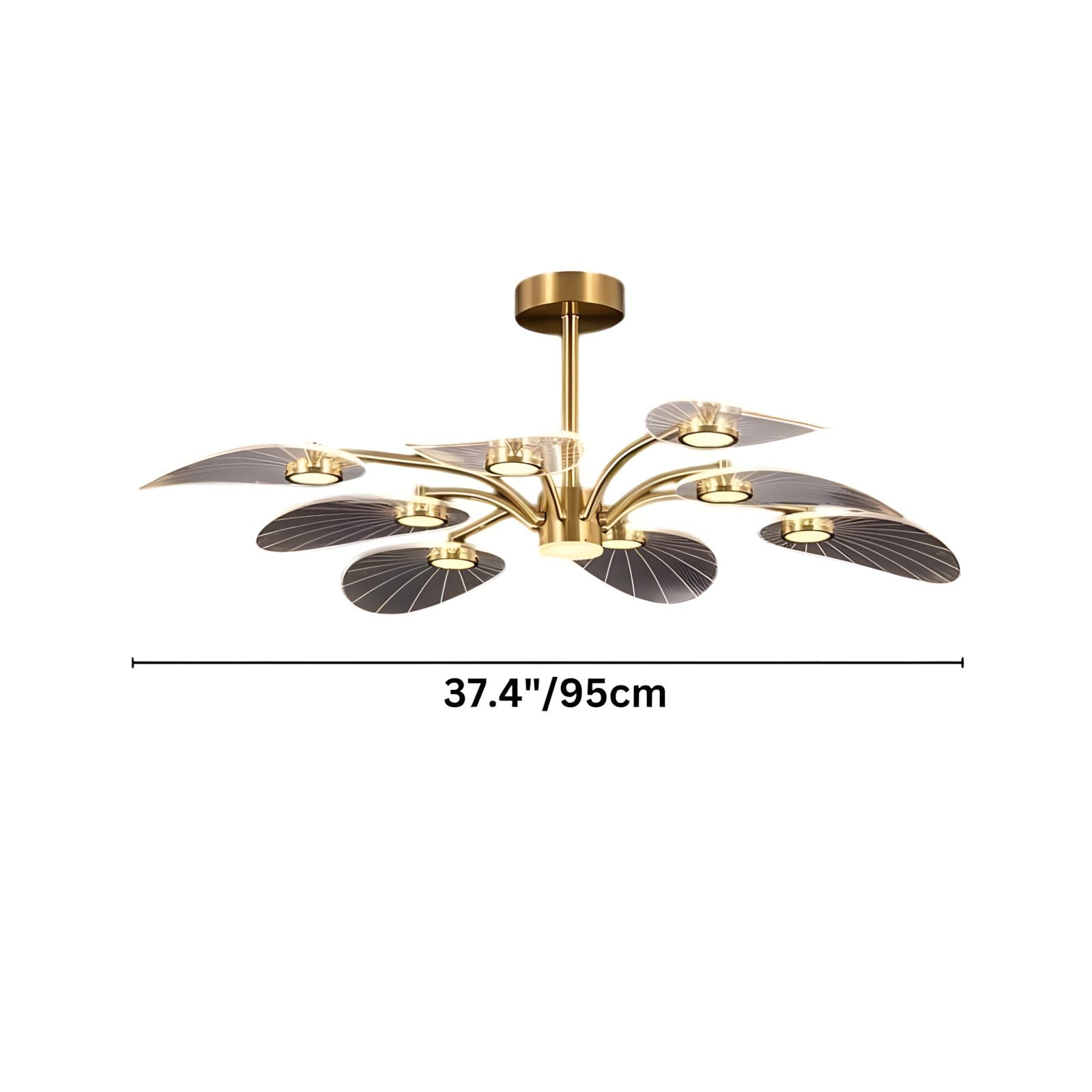 ORVIAN-Elegant Floral-Inspired LED Ceiling Light-ZENDUCE
