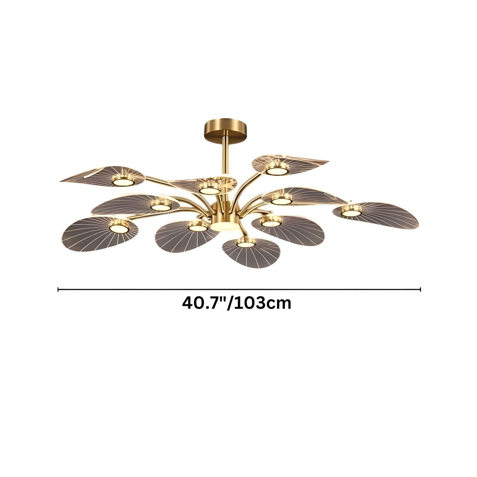 ORVIAN-Elegant Floral-Inspired LED Ceiling Light-ZENDUCE