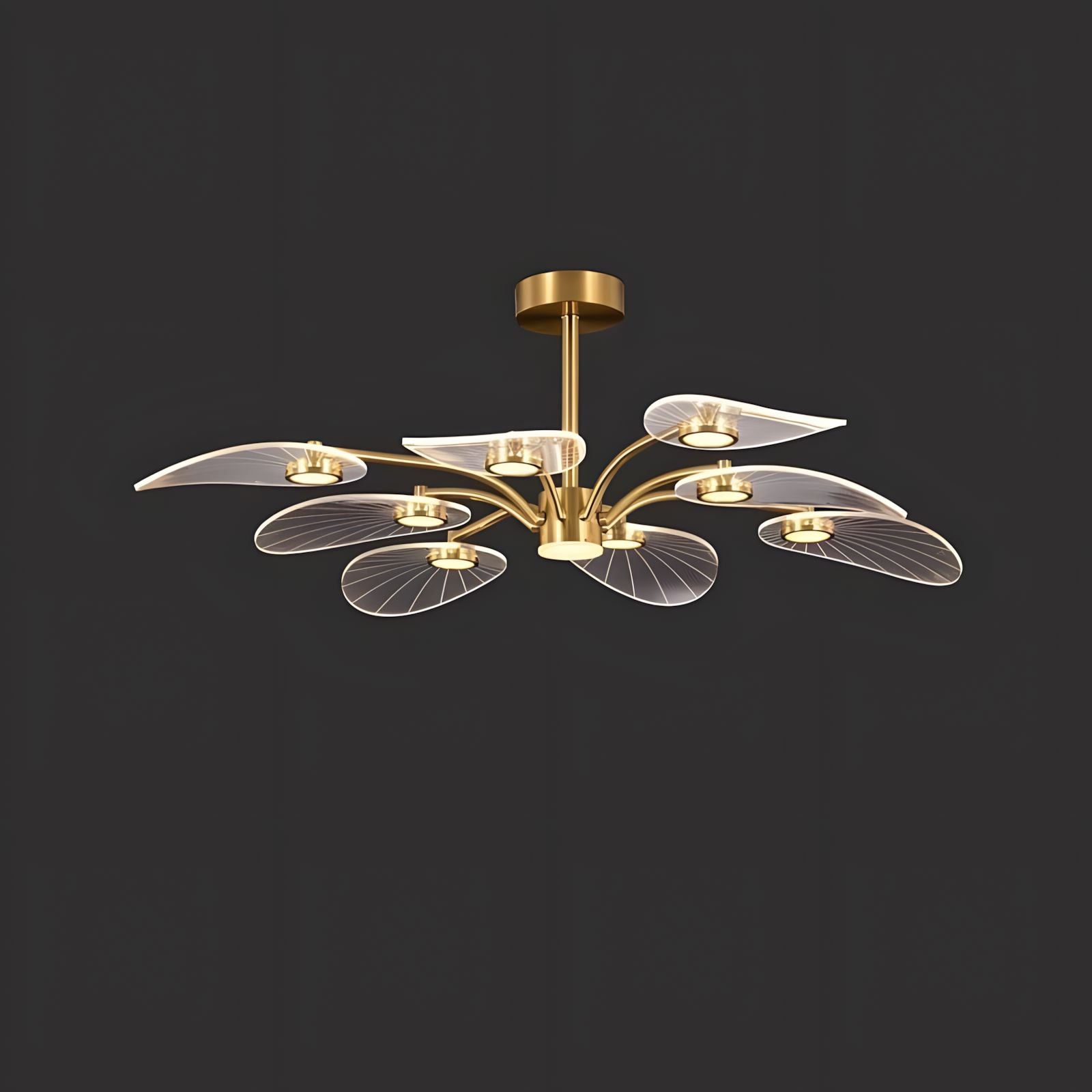 ORVIAN-Elegant Floral-Inspired LED Ceiling Light-ZENDUCE