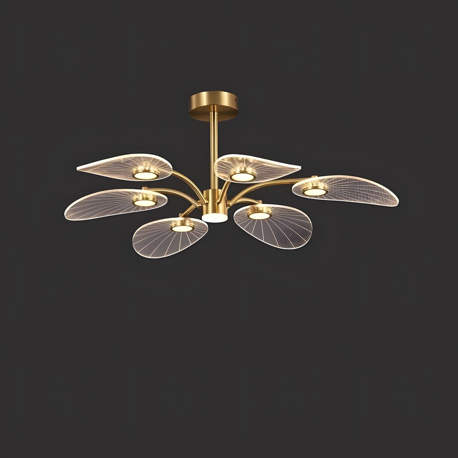 ORVIAN-Elegant Floral-Inspired LED Ceiling Light-ZENDUCE
