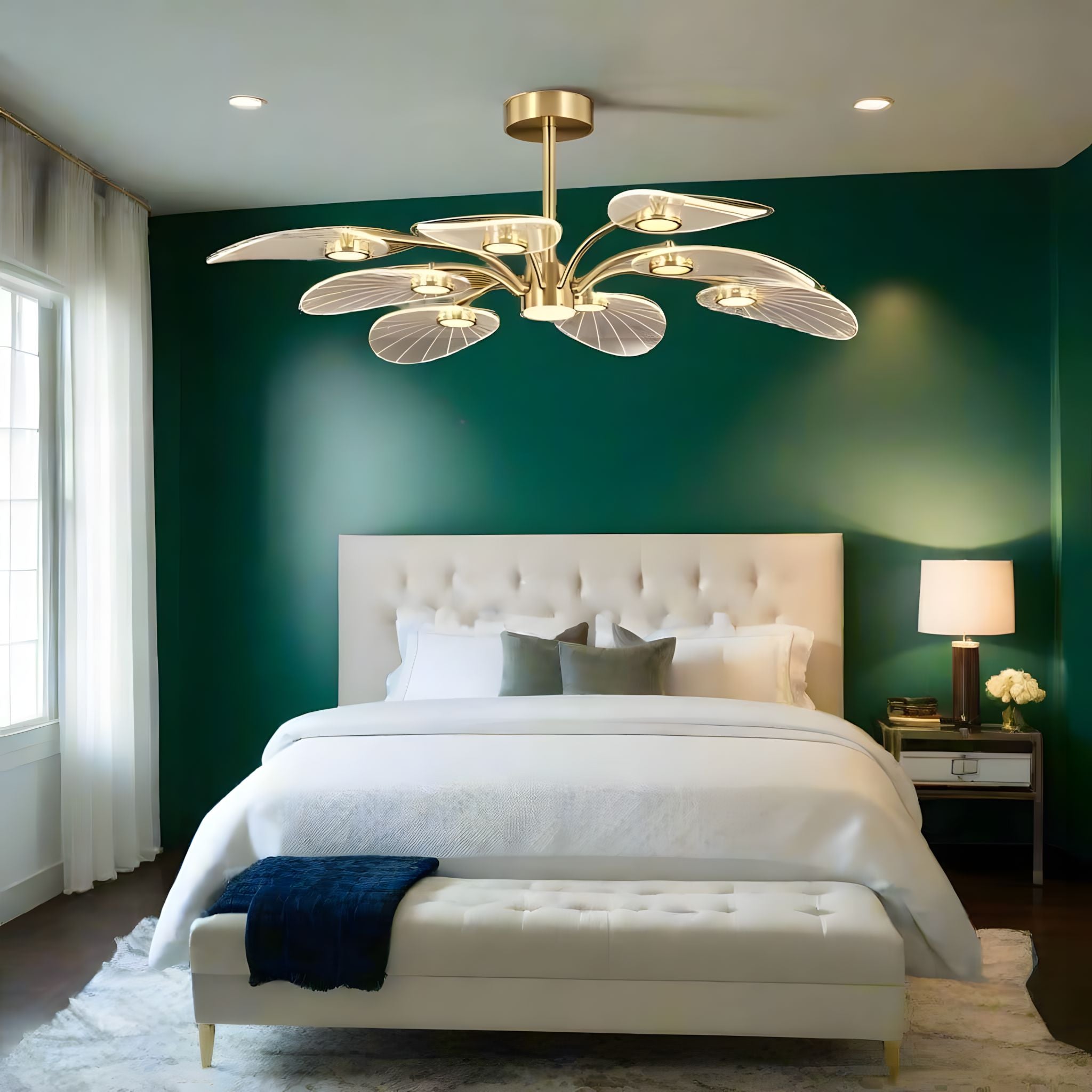 ORVIAN-Elegant Floral-Inspired LED Ceiling Light-ZENDUCE