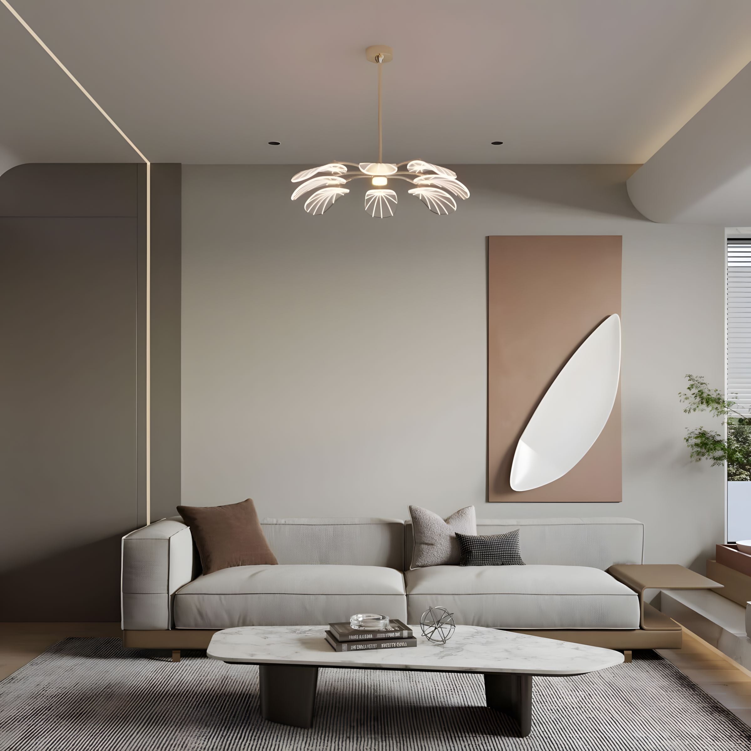 ORVIAN-Elegant Floral-Inspired LED Ceiling Light-ZENDUCE