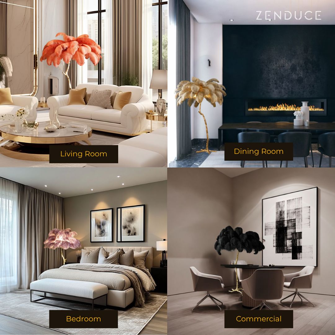 PALMERA - ZENDUCE - Orange / Small - 31.4" / Brushed Gold