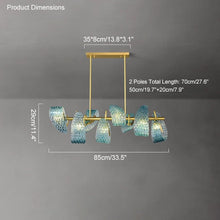 PAVO (DINING) - ZENDUCE - Semiflush Mount Rectangle - 8 lights / Warm White (3000k)