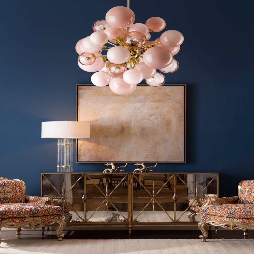 PEARLIX-Glass Orb Chandelier-ZENDUCE