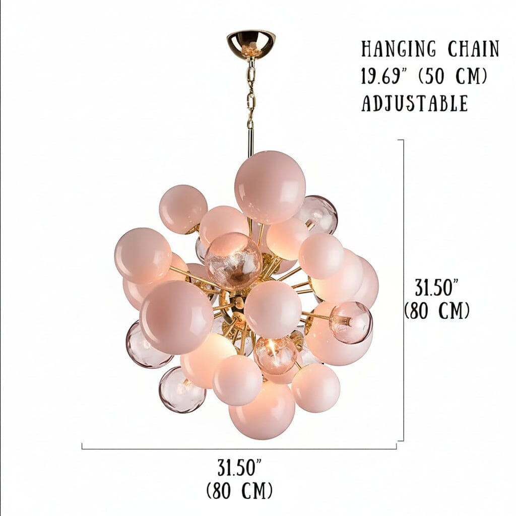PEARLIX-Glass Orb Chandelier-ZENDUCE