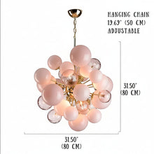 PEARLIX-Glass Orb Chandelier-ZENDUCE