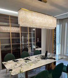 PENDRA-Rectangular Crystal Pendant Light-ZENDUCE