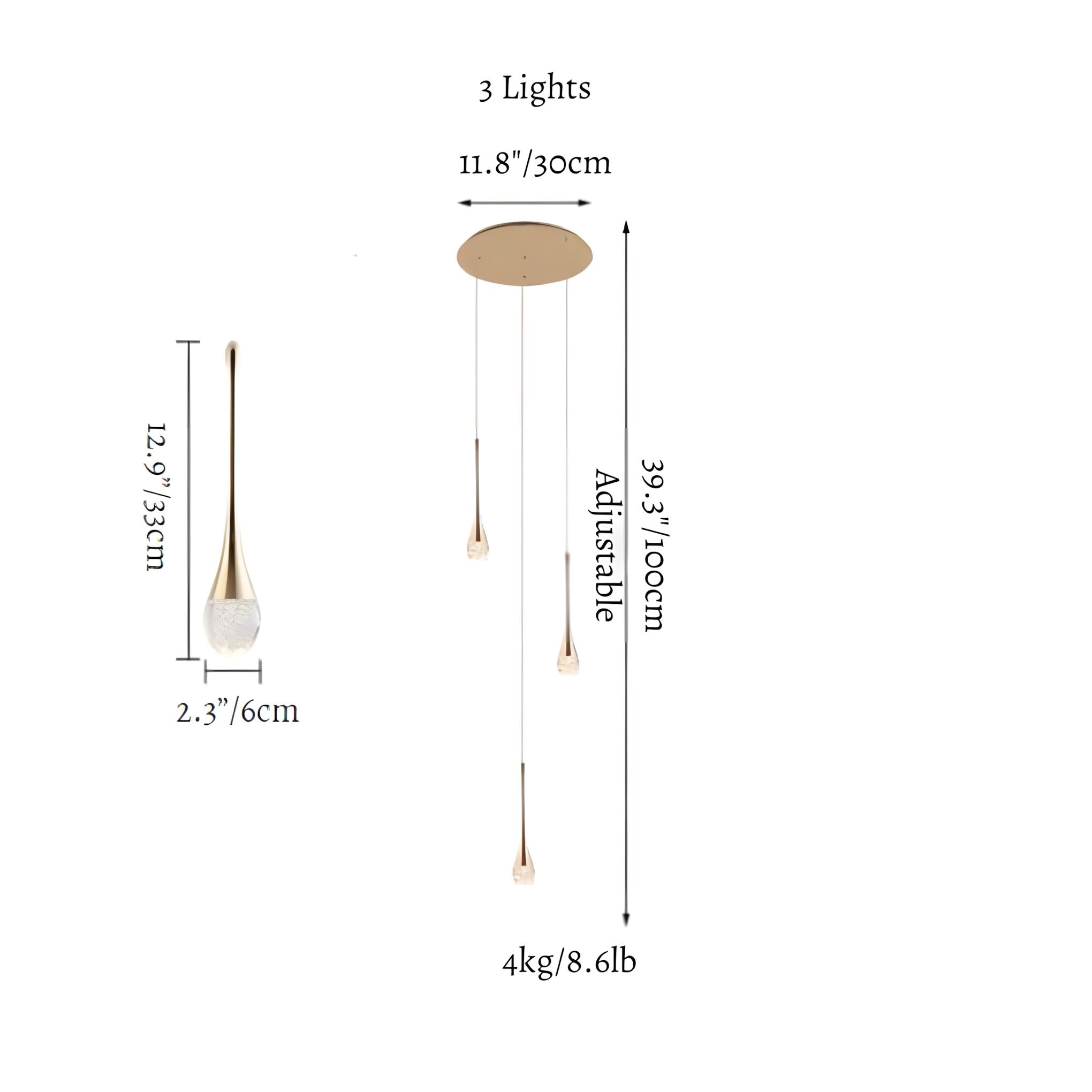 RADIANCE - ZENDUCE - 3 / Warm Light - 3000K / Gold