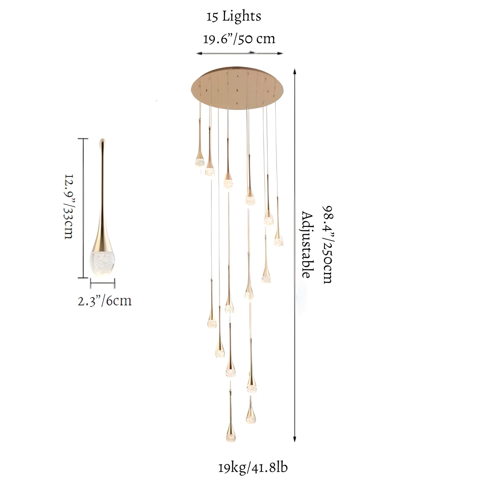 RADIANCE - ZENDUCE - 15 / Warm Light - 3000K / Gold