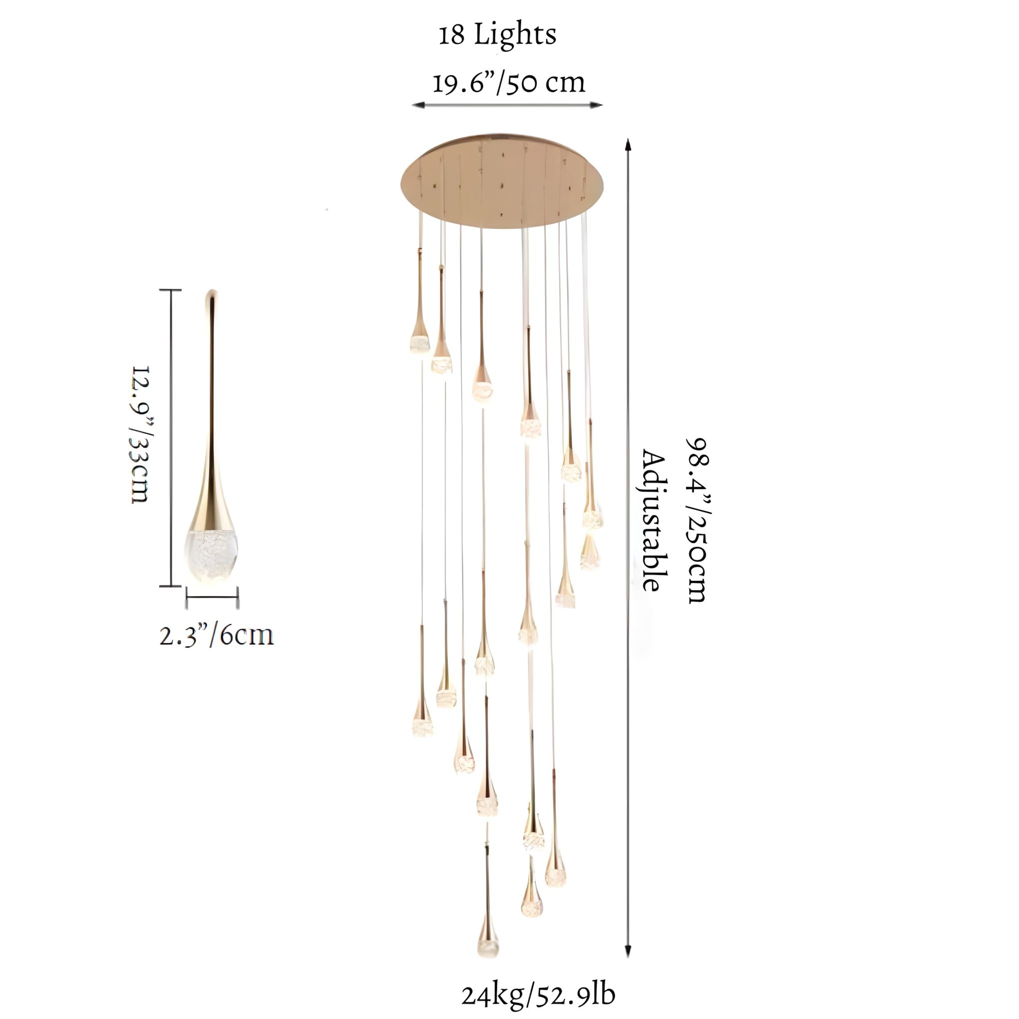RADIANCE - ZENDUCE - 18 / Warm Light - 3000K / Gold