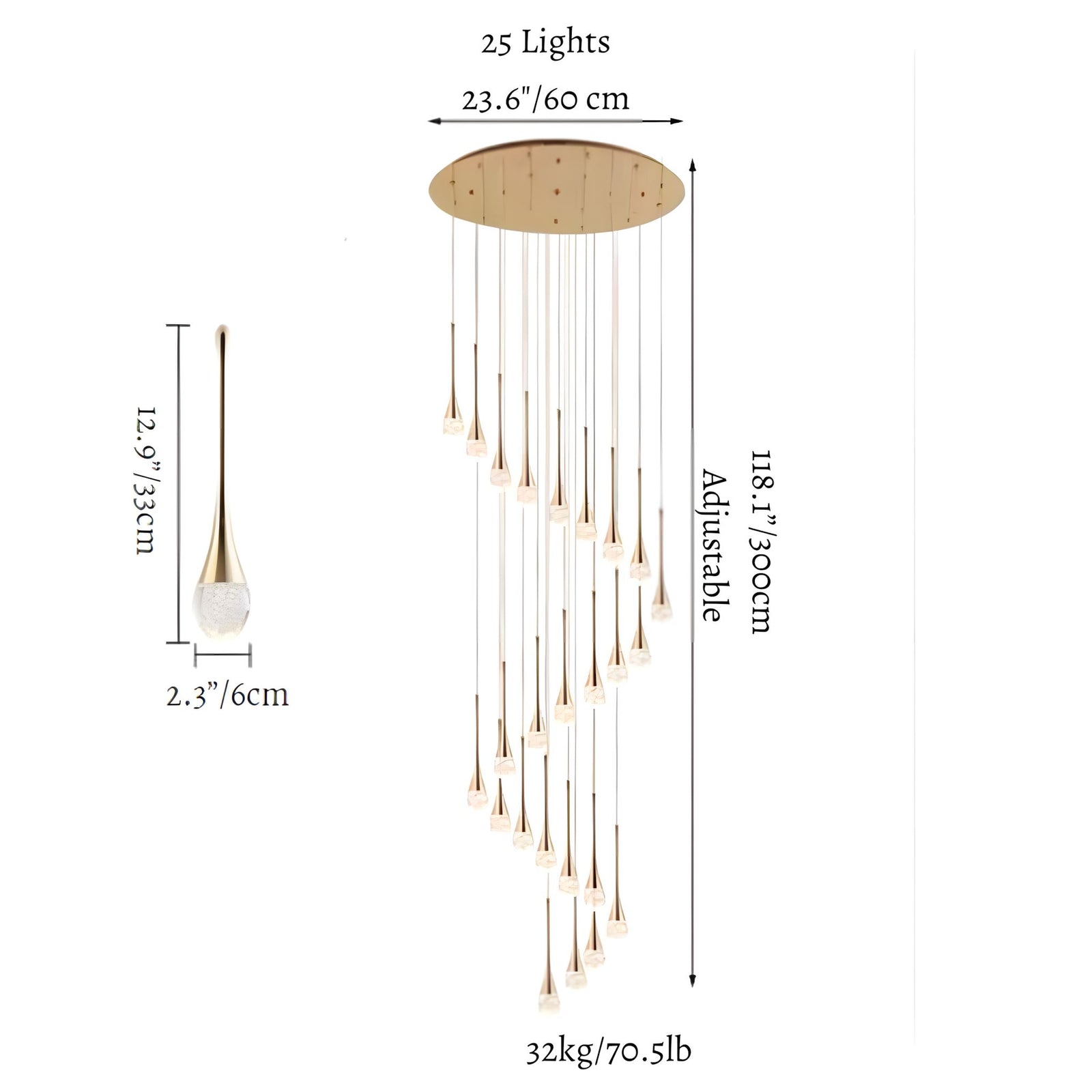 RADIANCE - ZENDUCE - 24 / Warm Light - 3000K / Gold
