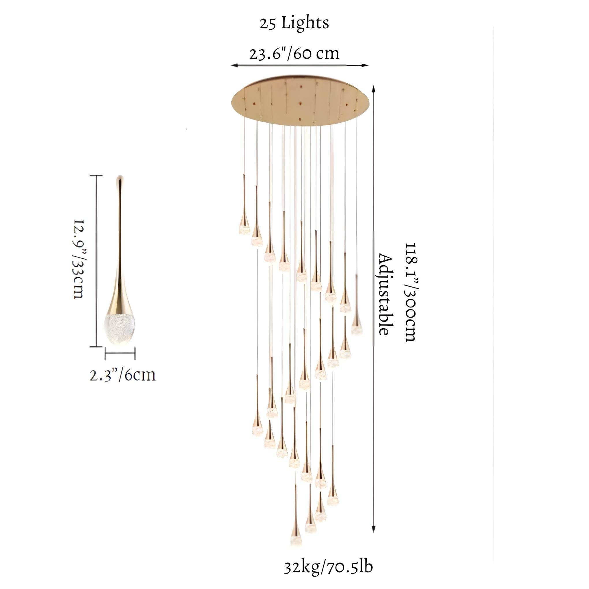RADIANCE - ZENDUCE - 24 / Warm Light - 3000K / Gold