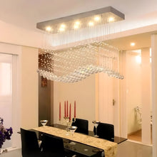 RAELIN-Rectangular Wave Crystal Ceiling Light-ZENDUCE