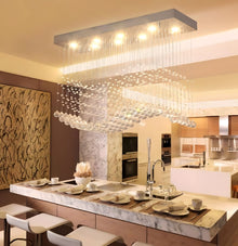 RAELIN-Rectangular Wave Crystal Ceiling Light-ZENDUCE