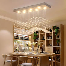 RAELIN-Rectangular Wave Crystal Ceiling Light-ZENDUCE