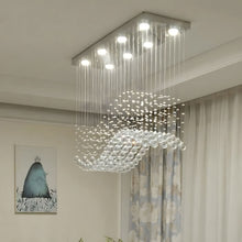 RAELIN-Rectangular Wave Crystal Ceiling Light-ZENDUCE