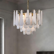 RANI-Floral Alabaster Designer Chandelier-ZENDUCE
