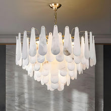 RANI-Floral Alabaster Designer Chandelier-ZENDUCE