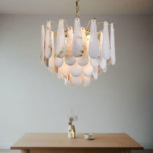 RANI-Floral Alabaster Designer Chandelier-ZENDUCE