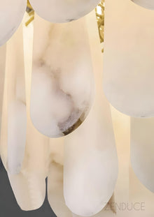 RANI-Floral Alabaster Designer Chandelier-ZENDUCE