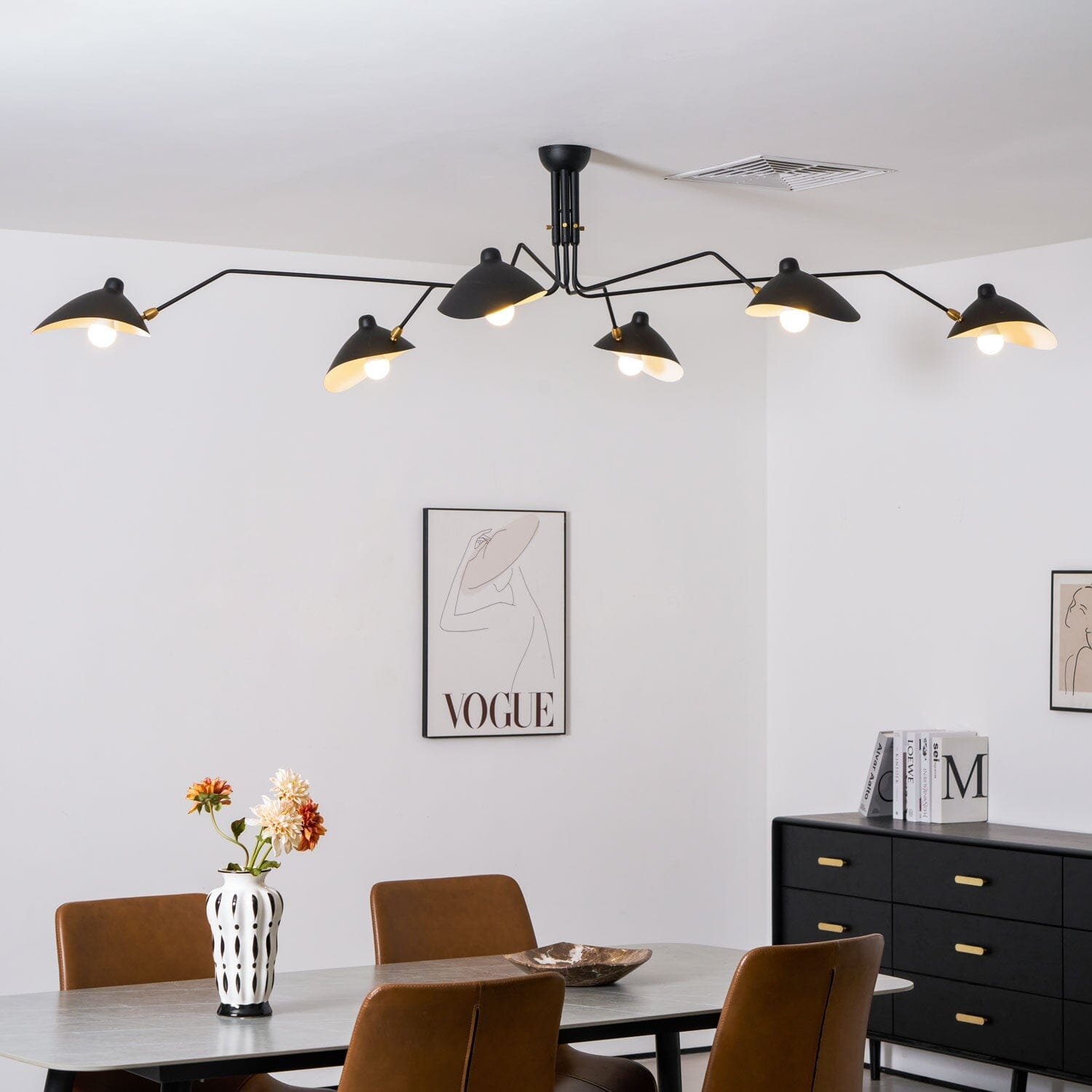 RAYVEN-Three Arm Ceiling Lamp-ZENDUCE