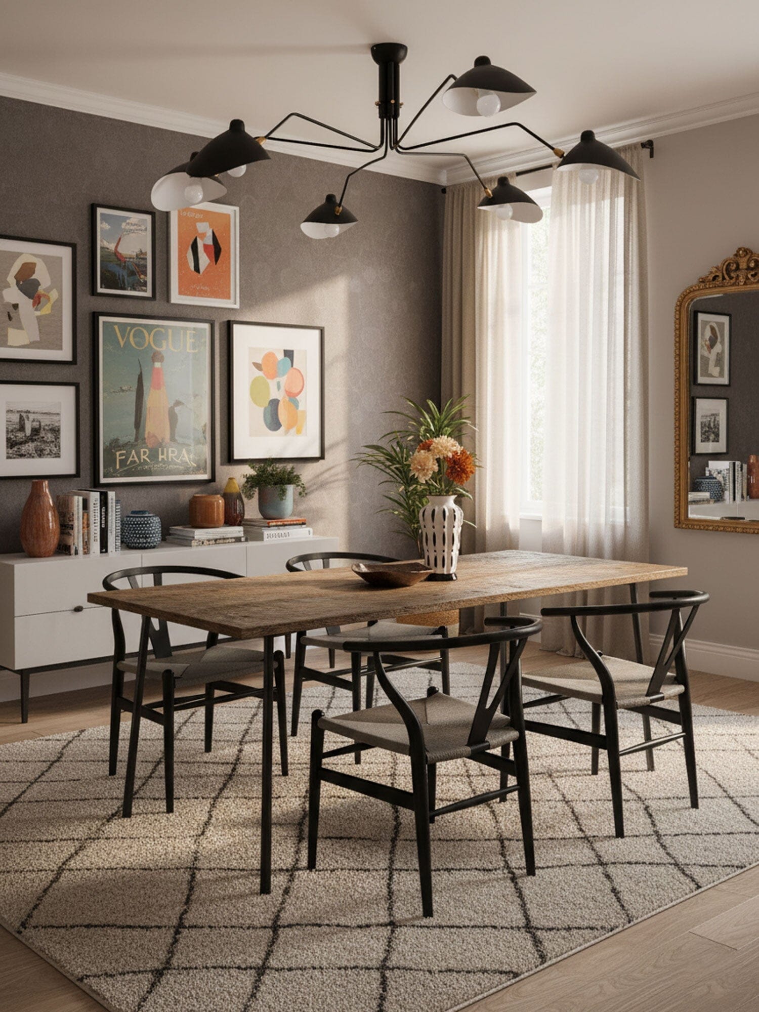 RAYVEN-Three Arm Ceiling Lamp-ZENDUCE
