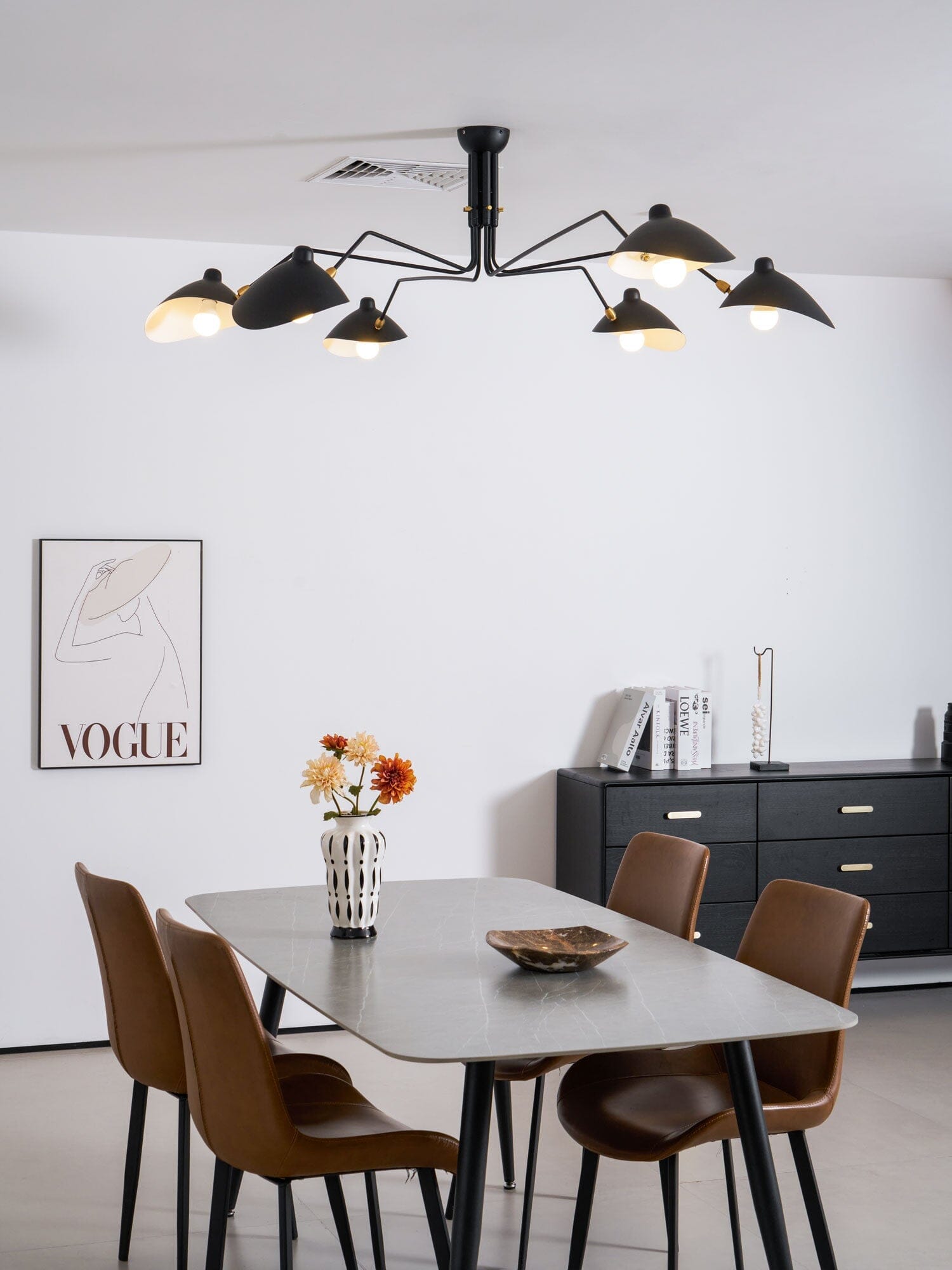 RAYVEN-Three Arm Ceiling Lamp-ZENDUCE