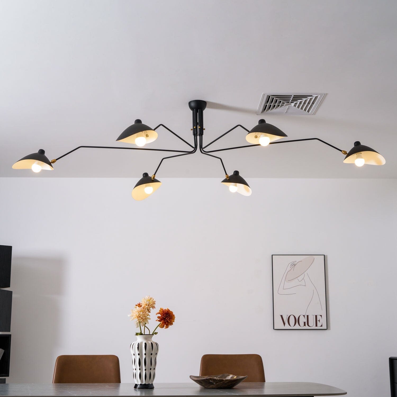 RAYVEN-Three Arm Ceiling Lamp-ZENDUCE