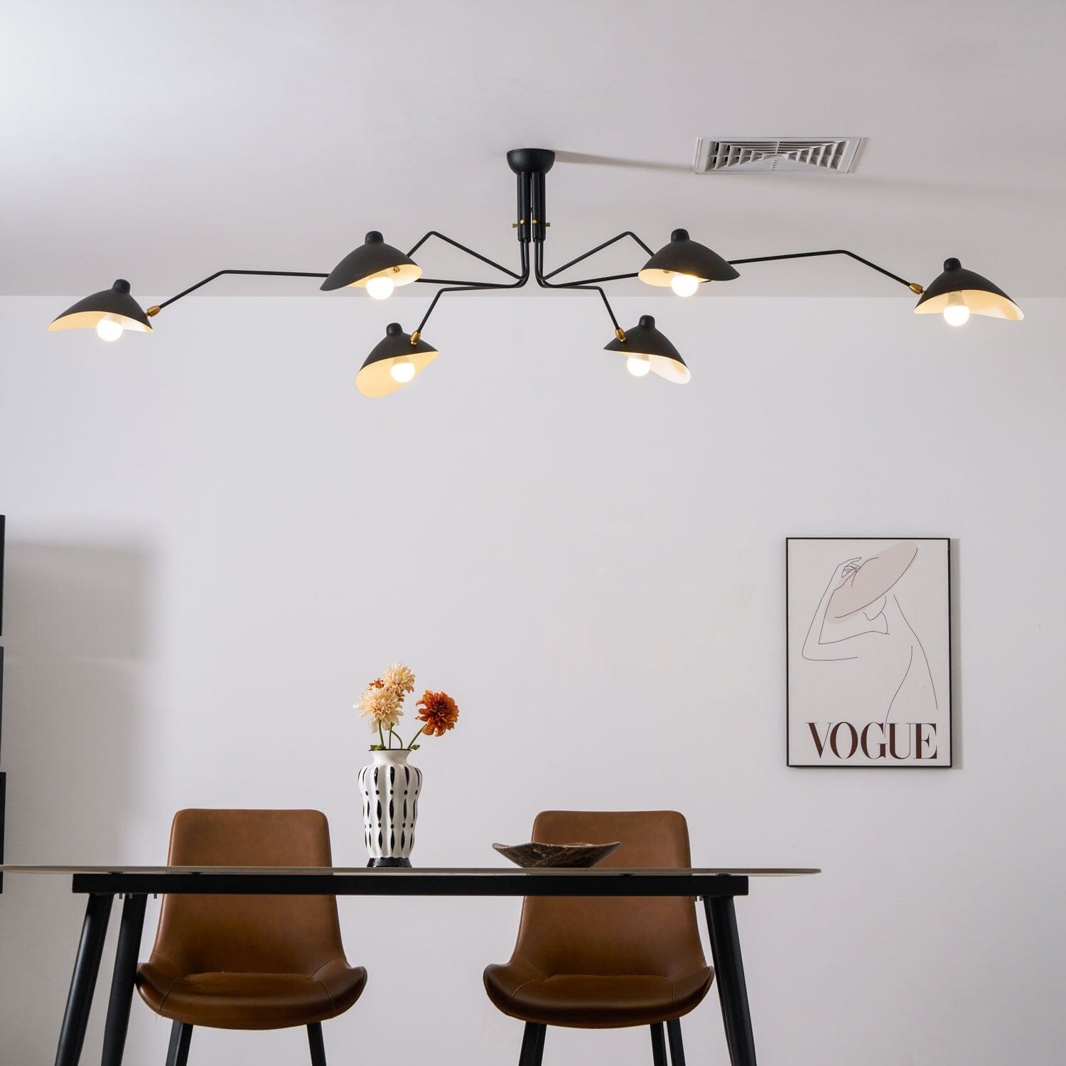 RAYVEN-Three Arm Ceiling Lamp-ZENDUCE