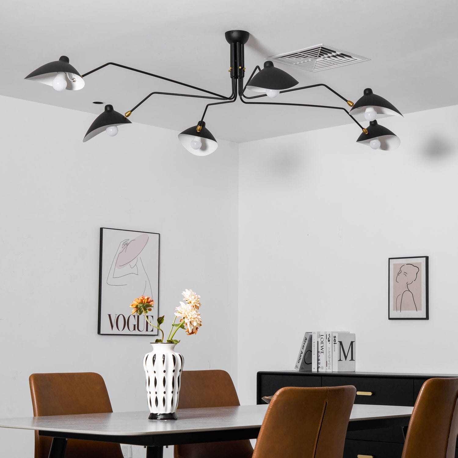 RAYVEN-Three Arm Ceiling Lamp-ZENDUCE