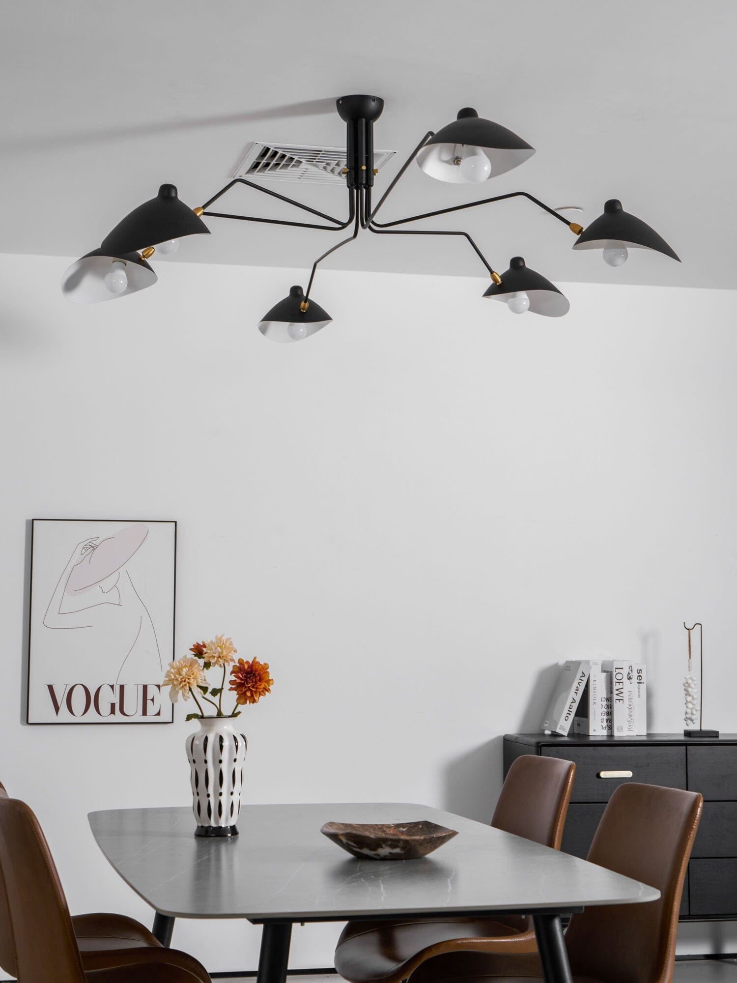 RAYVEN-Three Arm Ceiling Lamp-ZENDUCE