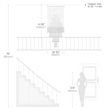 RIYA-Square Tiered Crystal Chandelier-ZENDUCE