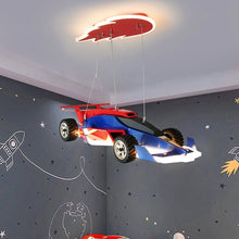 Racing Car Hanging Light - Art Deco Lighting for Kids Room - ZENDUCE - Car Hanging Light / 55x26 cm - Cold White