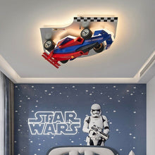 Racing Car Hanging Light - Art Deco Lighting for Kids Room - ZENDUCE - Car Hanging Light / 55x26 cm - Cold White