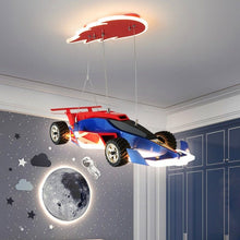 Racing Car Hanging Light - Art Deco Lighting for Kids Room - ZENDUCE - Car Hanging Light / 55x26 cm - Cold White