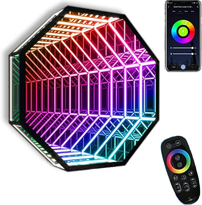 Octalux - Octagon RGB Dimmable Infinity Mirror | ZENDUCE