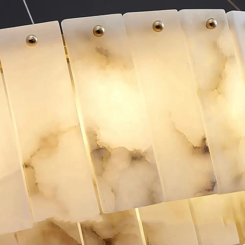 Moonshade Natural Marble Dining Room Chandelier