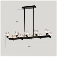 VELDRIN linear crystal ten light chandelier, product view 6