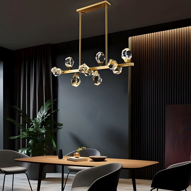 ZENDUCE Diamond Crystal Stone Chandelier - Captivating Brilliance