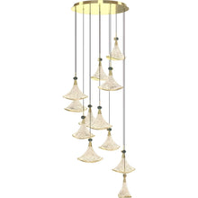 SHELL - ZENDUCE - 8-Heads Round Canopy ( ∅ 20" × H 79" ) / Warm White