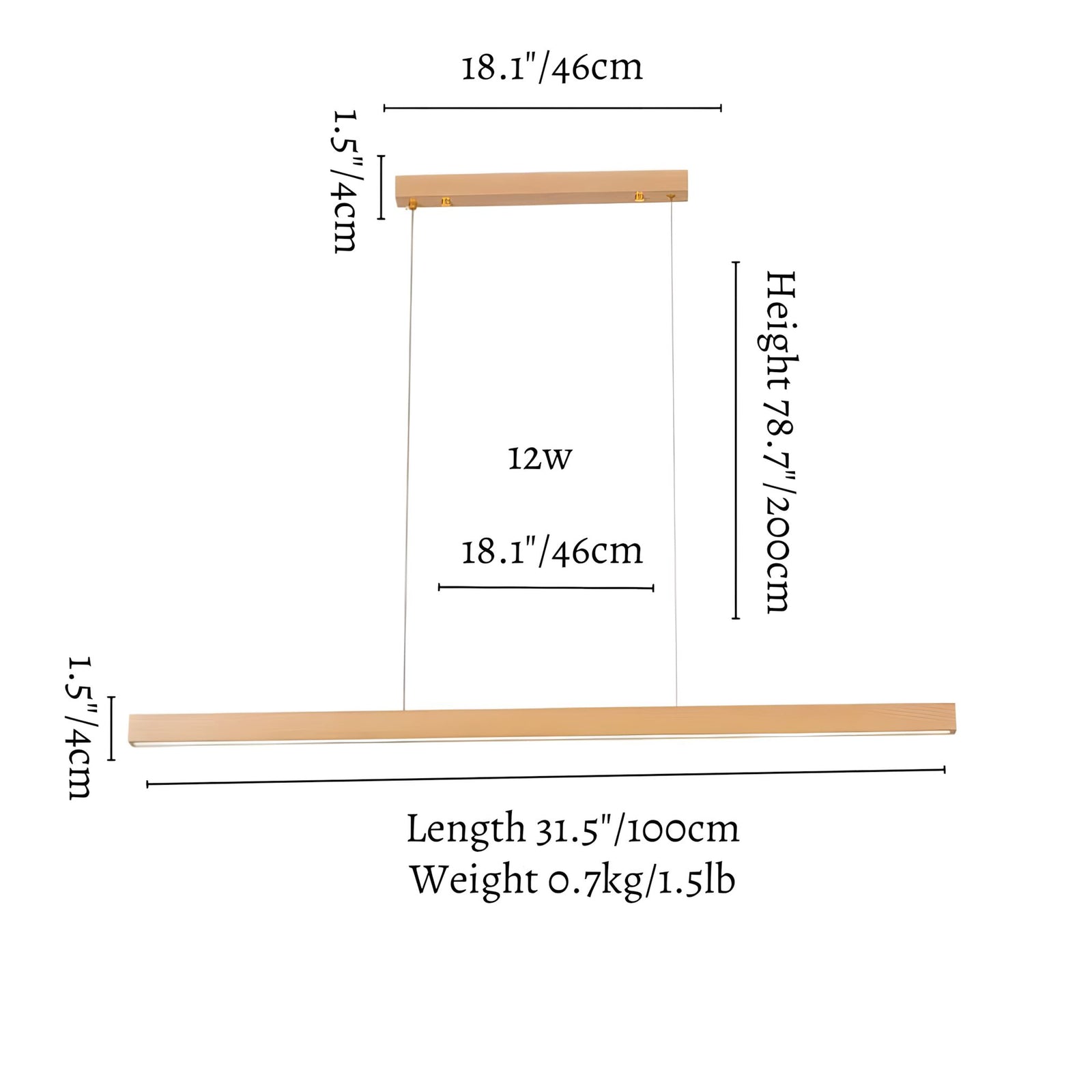 SLEEKOR - ZENDUCE - Pine | 1 mount / 31.5" - 12W